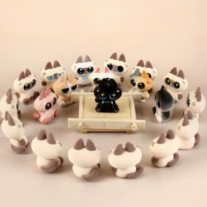 Moe Azukisan Cat Minibean Series PVC toy surprise box Dolls