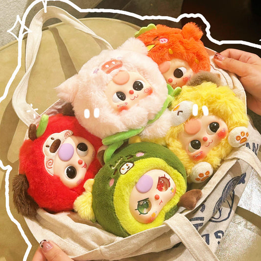 Baby Three Fruit Cute Thing Out Plush Series toy surprise box Dolls