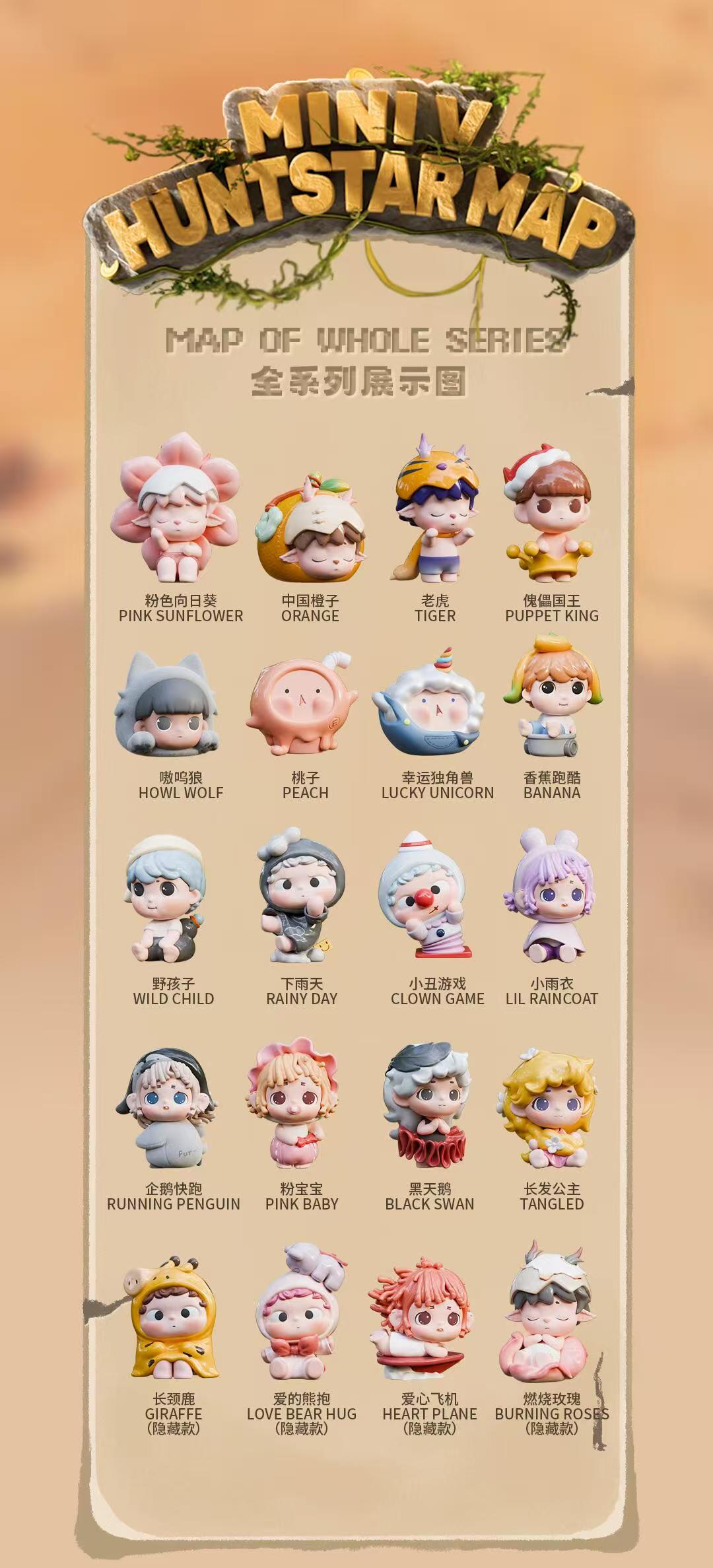 Heyone Hunt Star Map Minibean Series toy surprise box Dolls