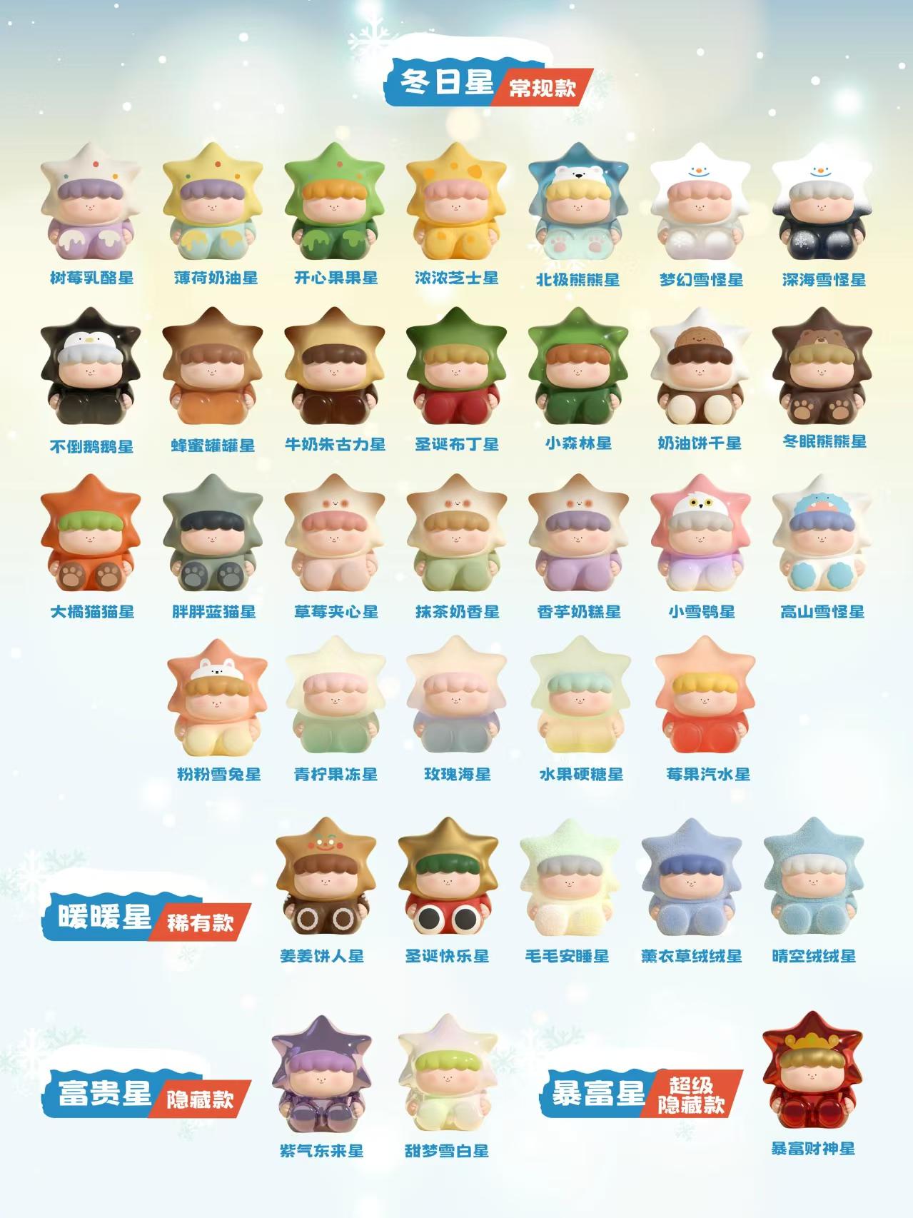 Wishing Star Winter Minibean Series toy surprise box Dolls