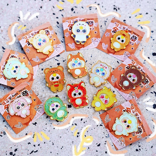 Baby Three Metal Badge Blind Bags Series toy surprise box Dolls